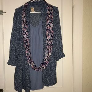 Sweater, with tank & scarf